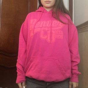 hot pink hoodie